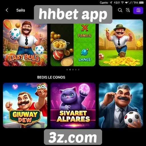 Variedade de jogos disponíveis no hhbet app
